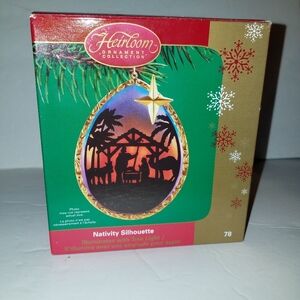 Carlton Card Heirloom Ornament Collection Silhouette Nativity 2006
